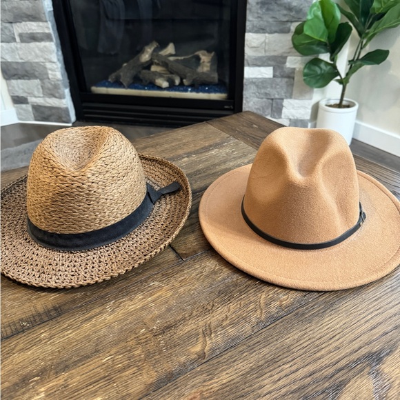Nordstrom Brown Straw Hat with Cream Band - Picture 6 of 6